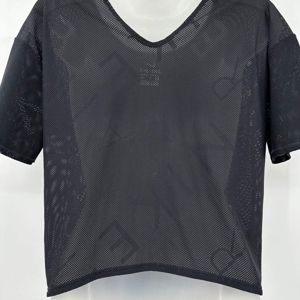 Nike Air Dri-FIT Women's Training Top Black Perforated Lettering Graphic - Picture 6 of 8